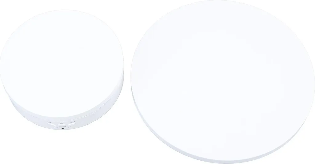 Plateau tournant électrique 2 en 1 avec télécommande intelligente 5V Blanc