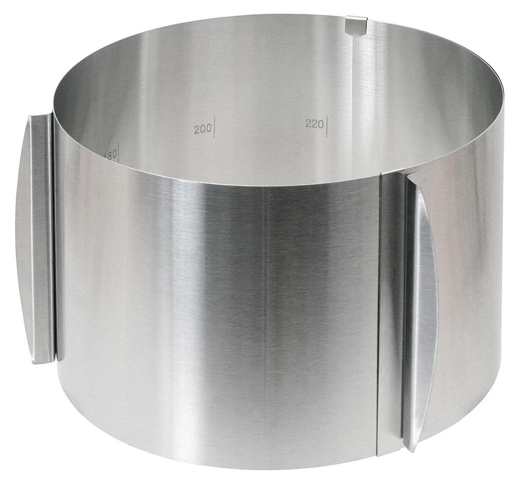 wenco verstellbarer Tortenring mit Skala, 15cm Höhe, Produktbild 