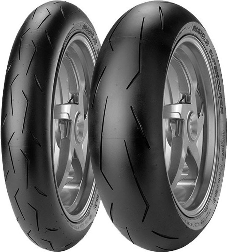 Paar Motorradreifen Pirelli 120/70-17 (58W) + 190/55-17 (75W) Diablo Supercorsa Bsb