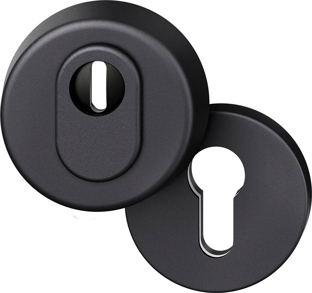 FSB Sicherheitsrosette 73 7393 rund, PZ, Aluminium schwarz matt