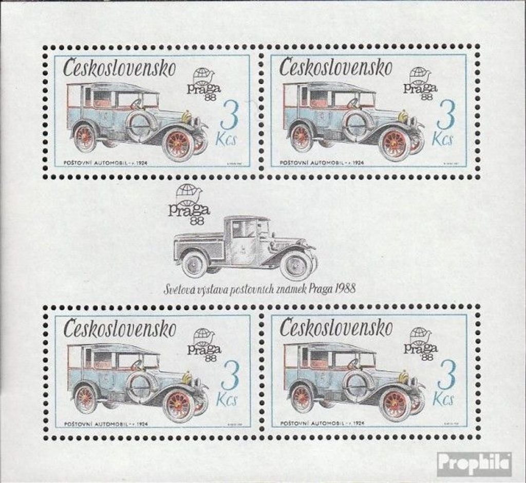 Briefmarken Tschechoslowakei 1987 Mi Block70 (kompl.Ausg.) postfrisch Briefmarkenausstellung