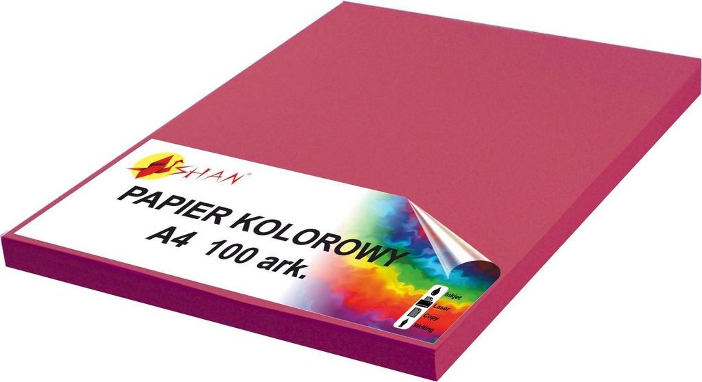 Farbpapier A4 90g rot fett 100 Blatt