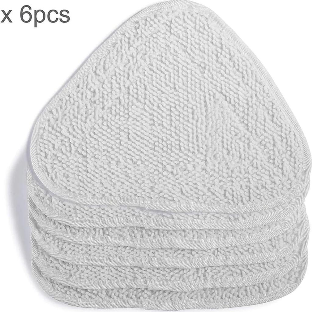 6X Ersatzbezüge für Vileda Steam Dampfreiniger Ersatzbezug 100 Hot Spray Mop, Familienpackung, Weiß