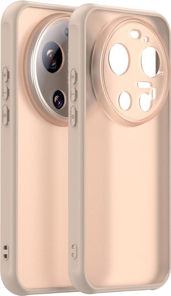 Hülle für Xiaomi 17 Ultra - Phonesta AirFrost Semi-Transparent Back Cover - Sandsteinbeige matt