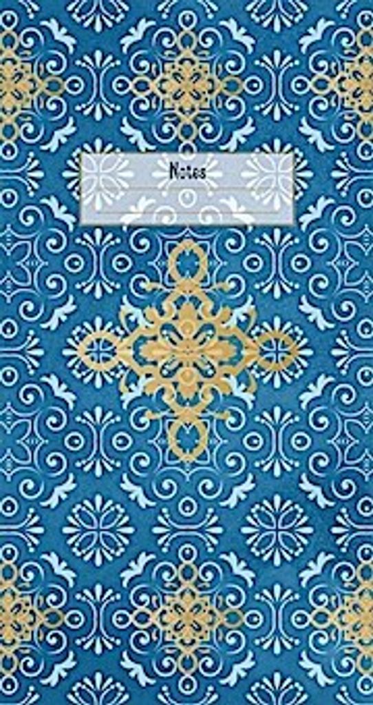 Der Zauber Indiens Schmales Notizheft - Motiv Blaues Ornament