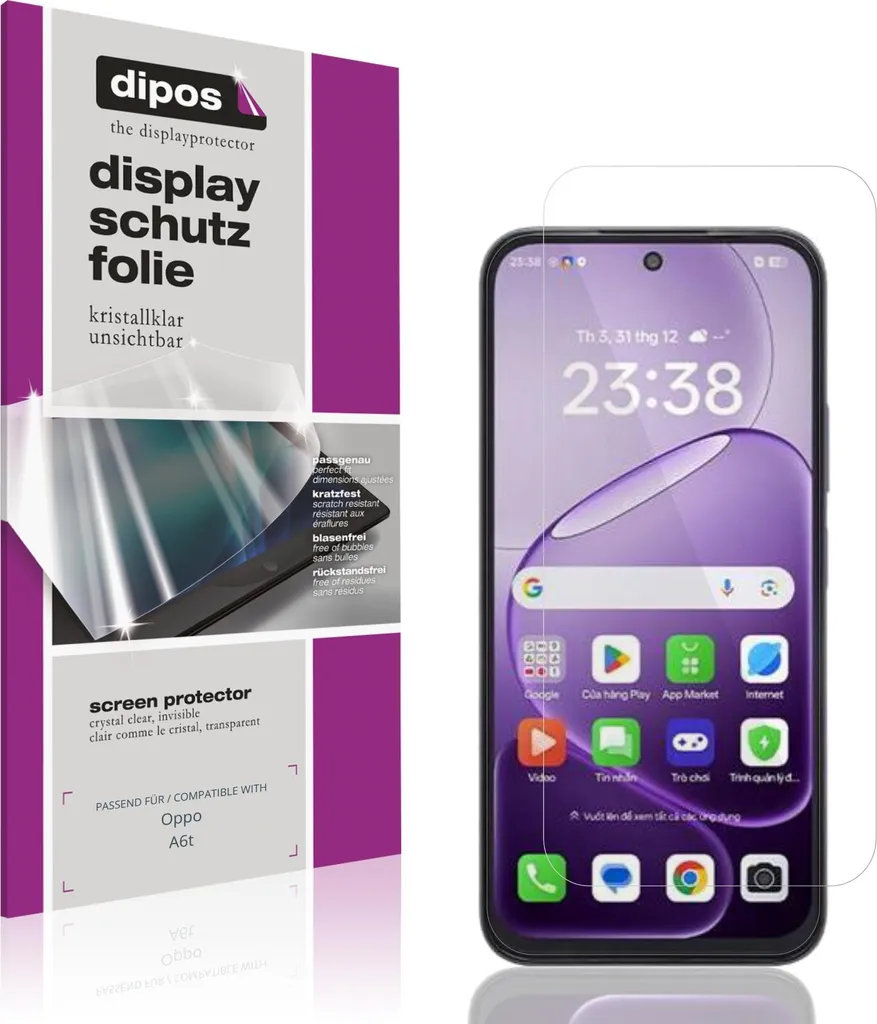 4x Pellicola Protettiva per Oppo A6t Protezione Schermo Claro Display dipos