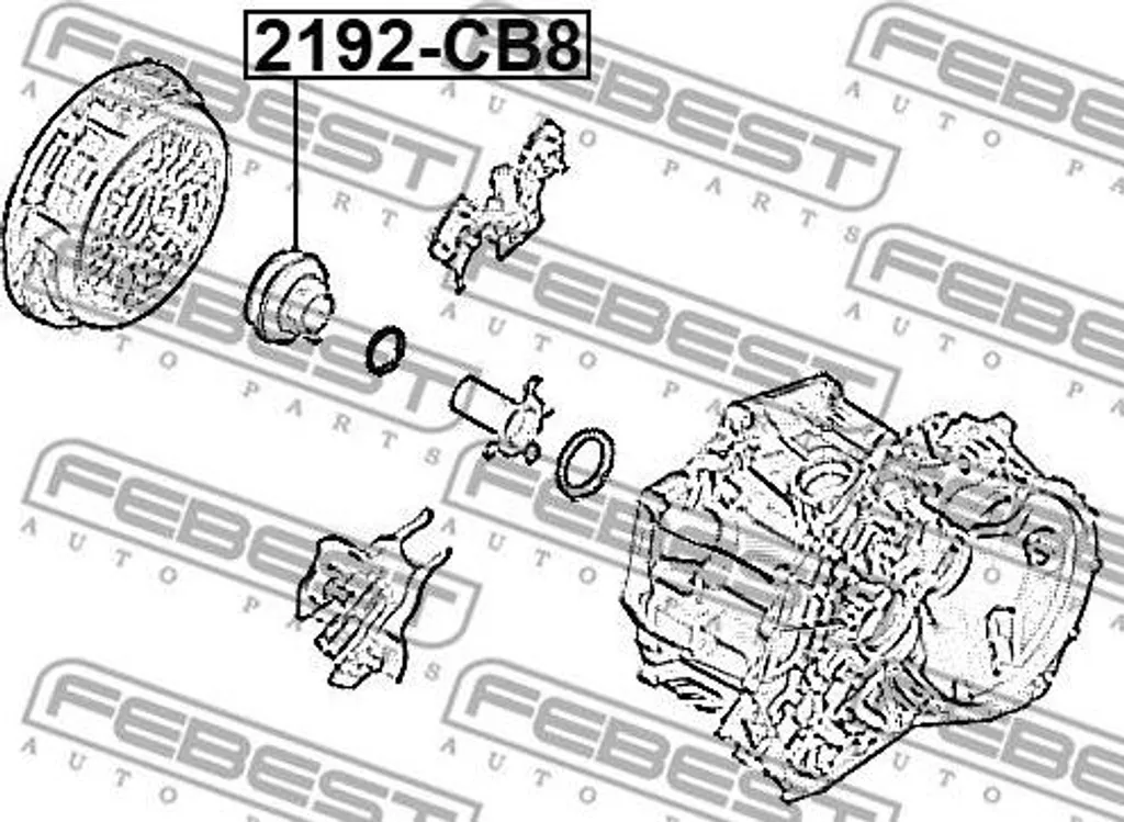 Roulement d'embrayage renforcé FEBEST 2192-CB8 haute durabilité OE