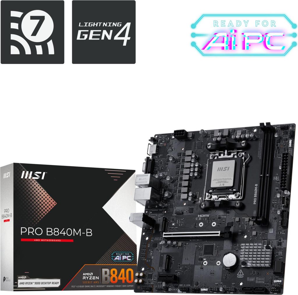 MSI PRO B840M-B - Mainboard - mATX Produktbild 
