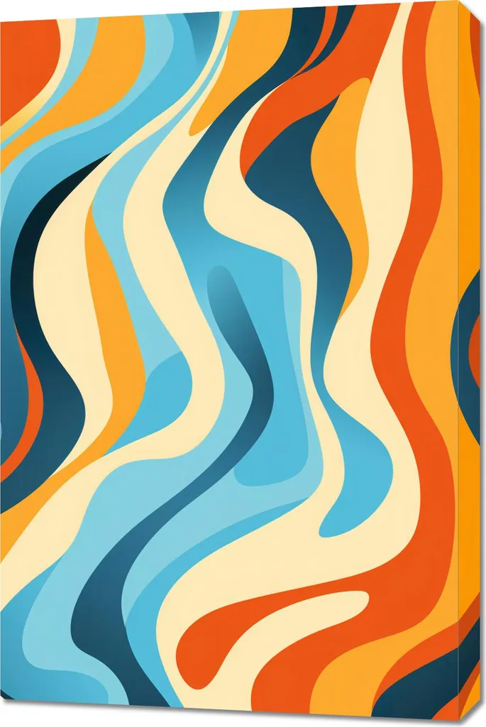 Offerta Quadro 60x90 Onde Danzanti - Tela Moderna Prezzo Outlet
