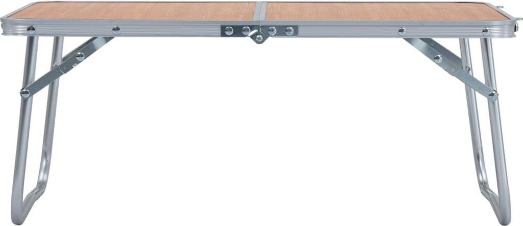 vidaXL Klappbarer Campingtisch Braun Aluminium 60 x 40 cm