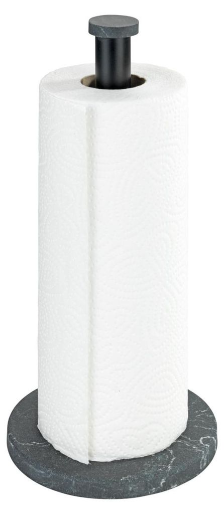 WENKO Küchenrollenhalter Mod. Marmor Schwarz, elegante Produktbild 