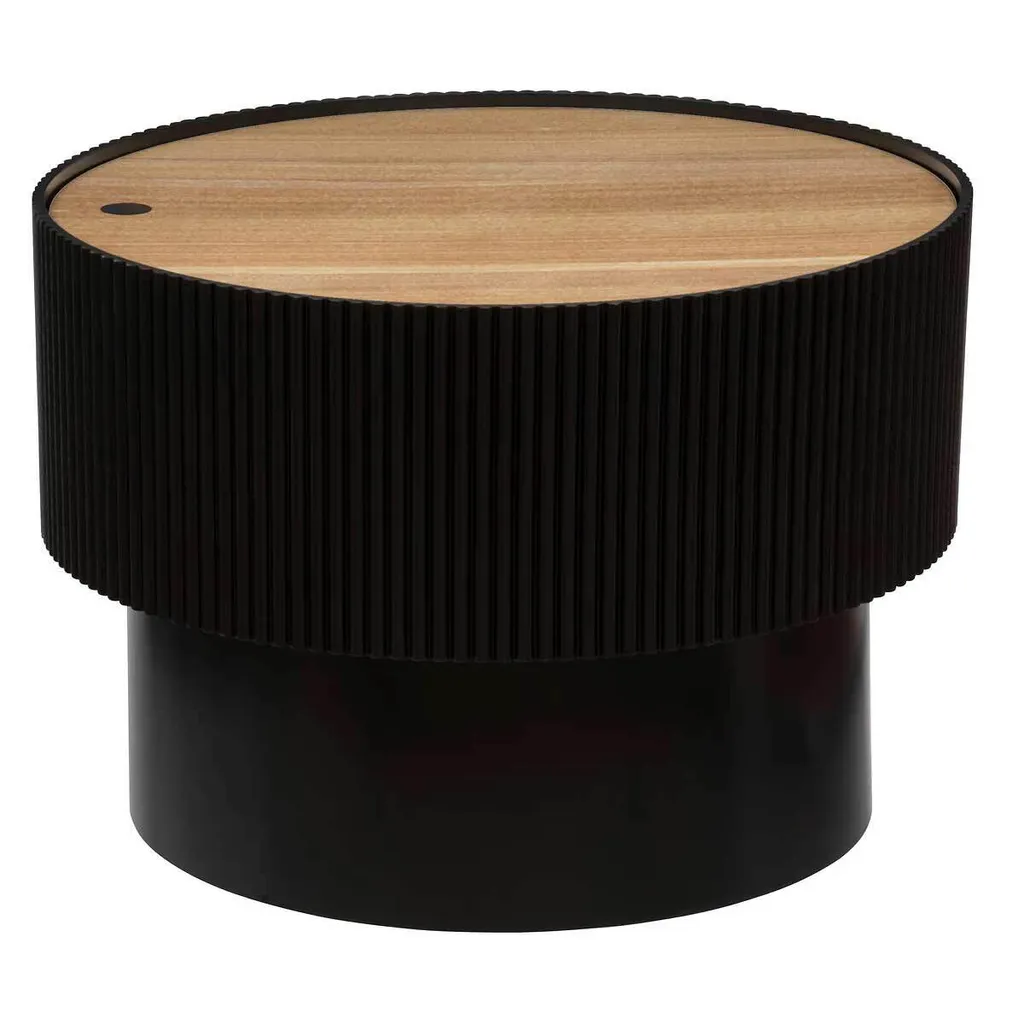 Table basse ronde Enola noir 55 cm - Solution design pour salon étroit