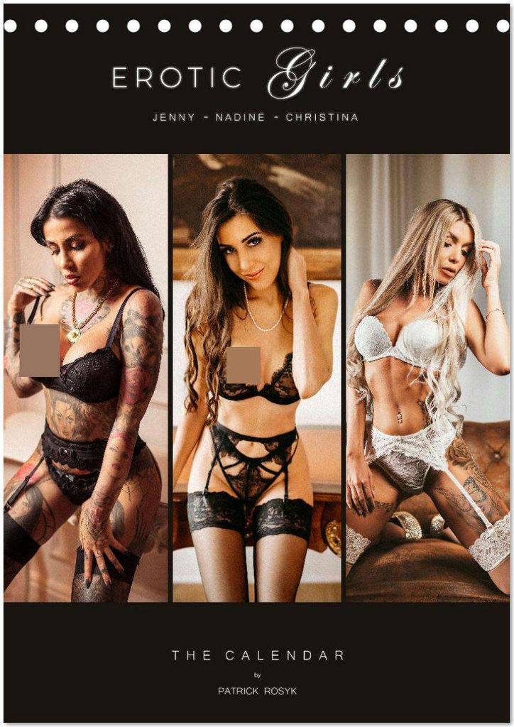 Erotic Girls - Jenny Nadine Christina (Tischkalender 2026 DIN A5 hoch), CALVENDO Monatskalender