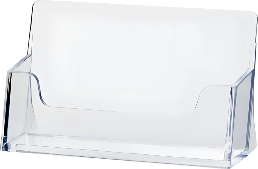 Support de Cartes de Visite de Bureau Helit en Cristal Transparent