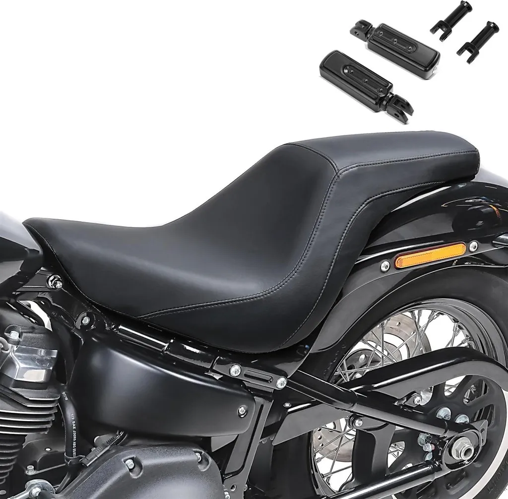 Selle Confort Noire et Repose-Pieds Acier pour Softail Standard 20-25