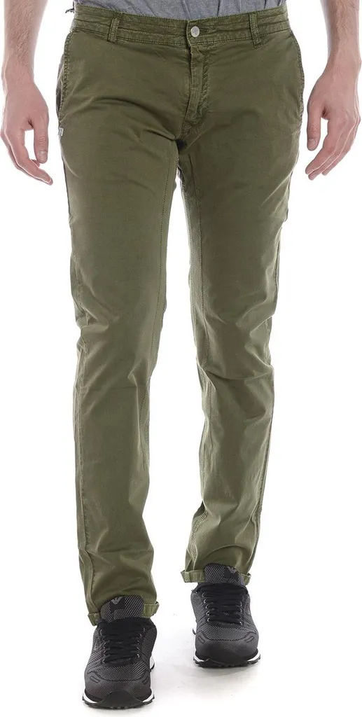 Pantalon Slim Vert Daniele Alessandrini PJ9001L en Coton Premium T34