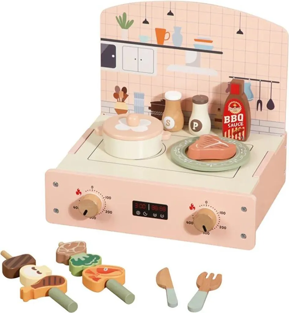 Cuisine pour enfants rose avec ensemble complet d'accessoires de jeu