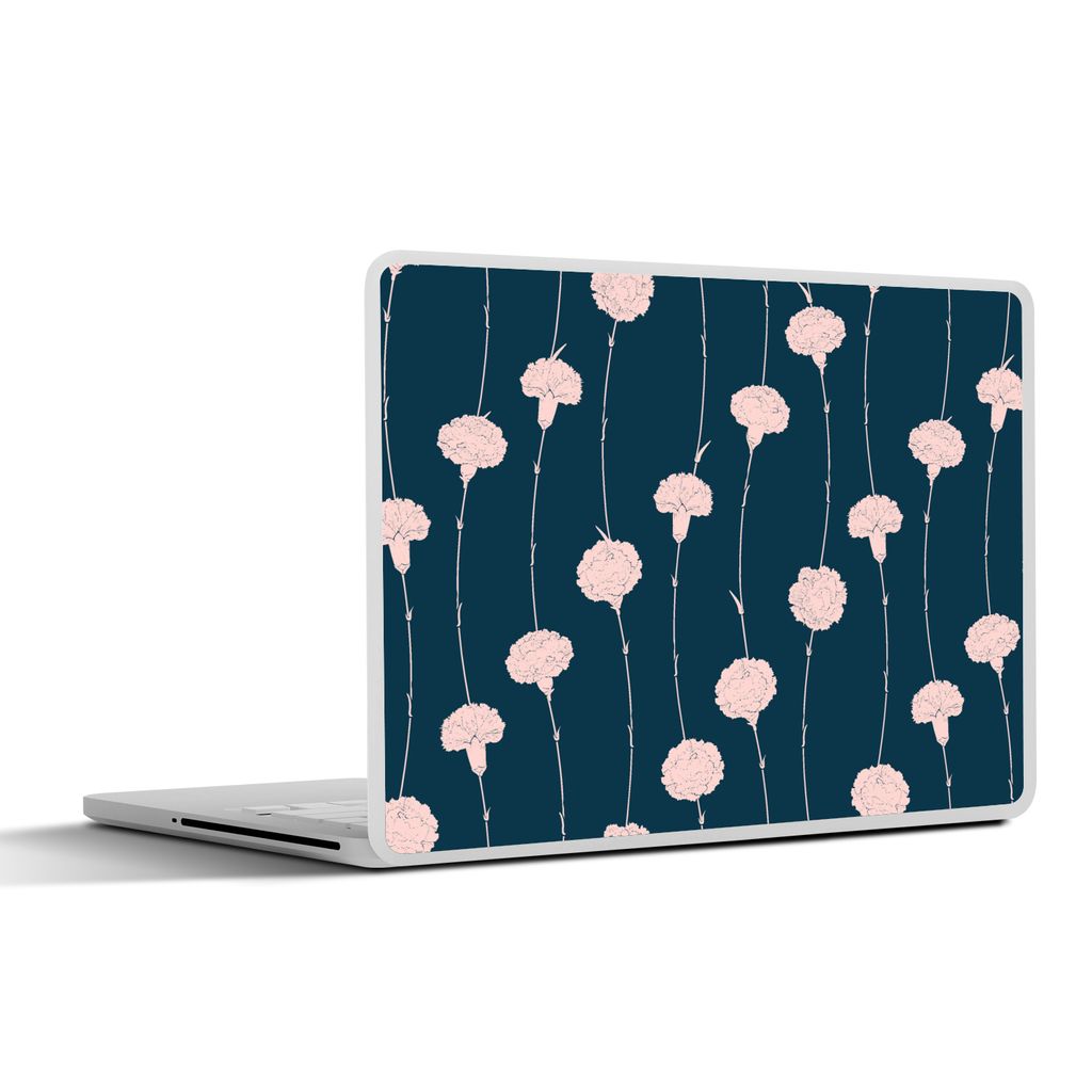 MuchoWow Laptop Aufkleber Sticker Cover Blumen - Pfingstrose - Muster - Pastell 30x22 cm - Laptop-Sticker