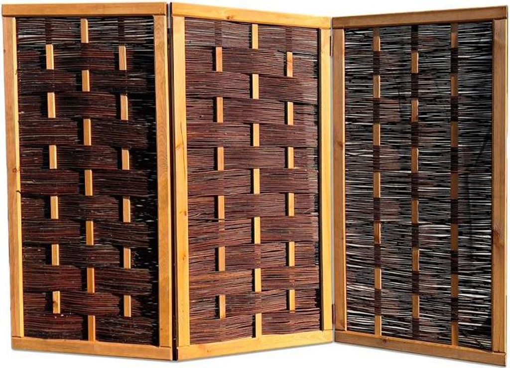Noor Weiden-Paravent Deluxe H 120 x B 180 cm 3teilig