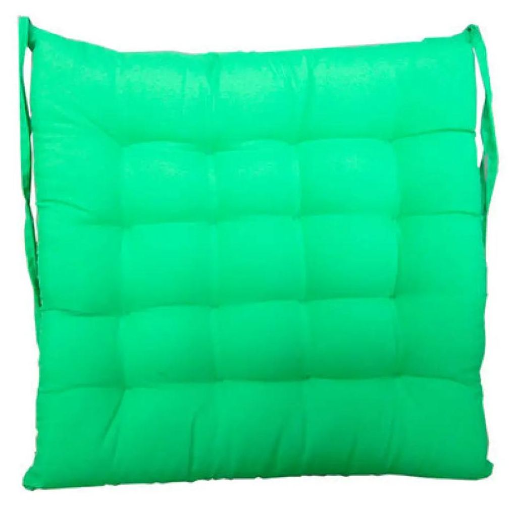 Beautissu 4er Set Stuhlkissen 40x40 mit Bändern Lea, Grün Produktbild 