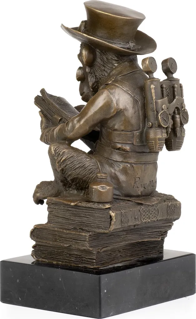 Objet de Décoration Original Singe Steampunk Bronze Lourd et Durable