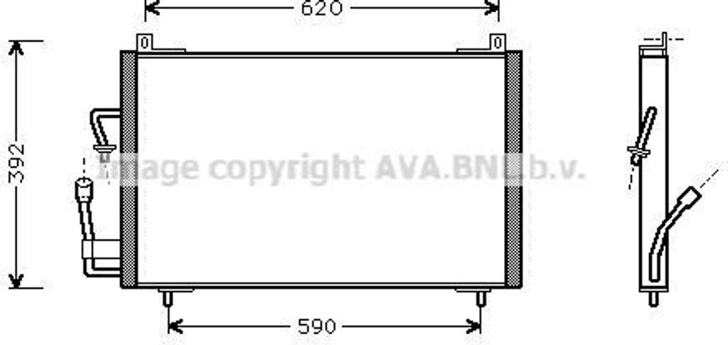 PRASCO PE5182 - OE 6453JA Klimakondensator für 406