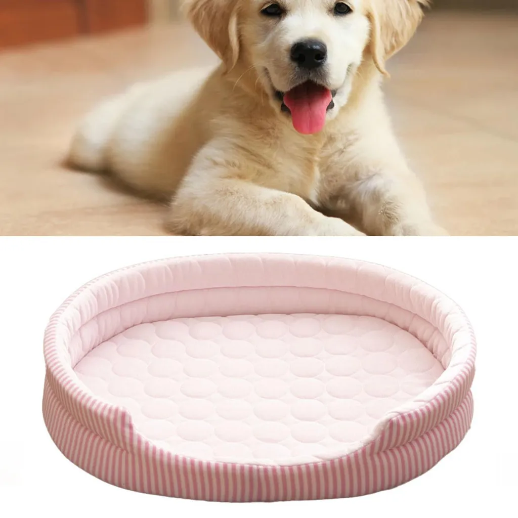 Lit rafraîchissant rose pour chat et chiot - Idéal pour la canicule - 4