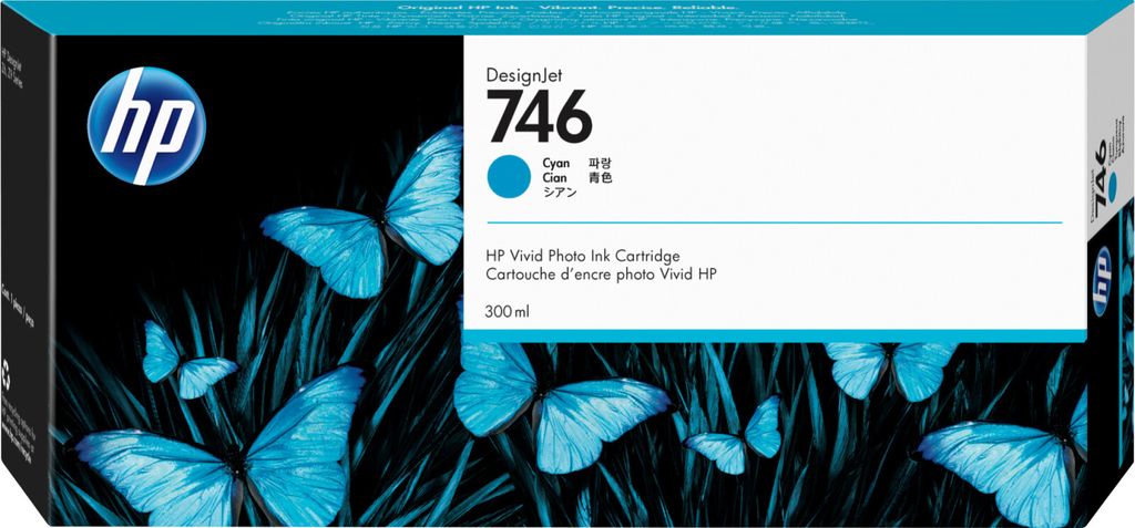 HP 746 - 300 ml - Cyan - original - DesignJet Produktbild 