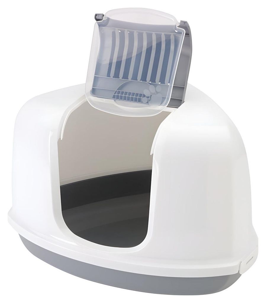 Katzentoilette NESTOR CORNER grau / weiß 58,5 x 45,5 x 40 Produktbild 