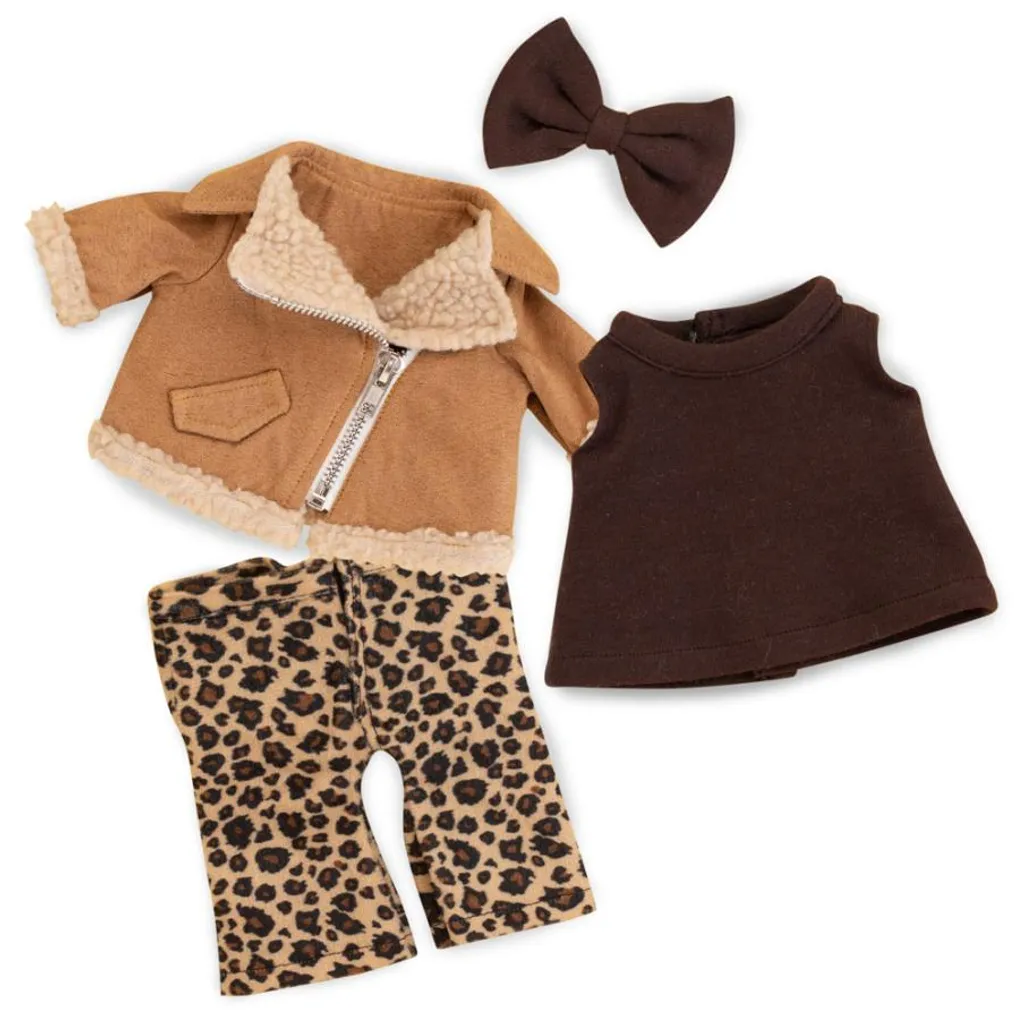 Vêtements pour peluche ensemble en fourrure de léopard Lucky Doggy chic