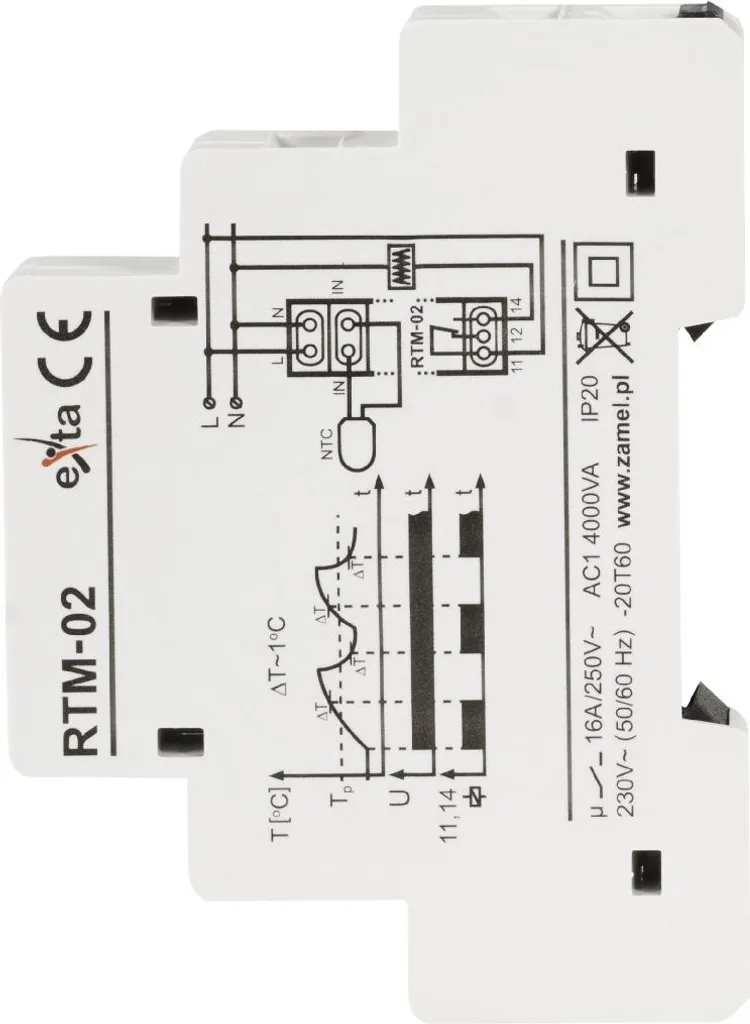 RTM-02 EXTA Zamel régulateur de température modulaire haute précision