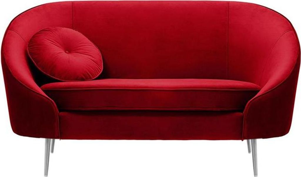 Zweisitzer-Sofa Kooper-Velluto 7-Standard piping-chrome metal