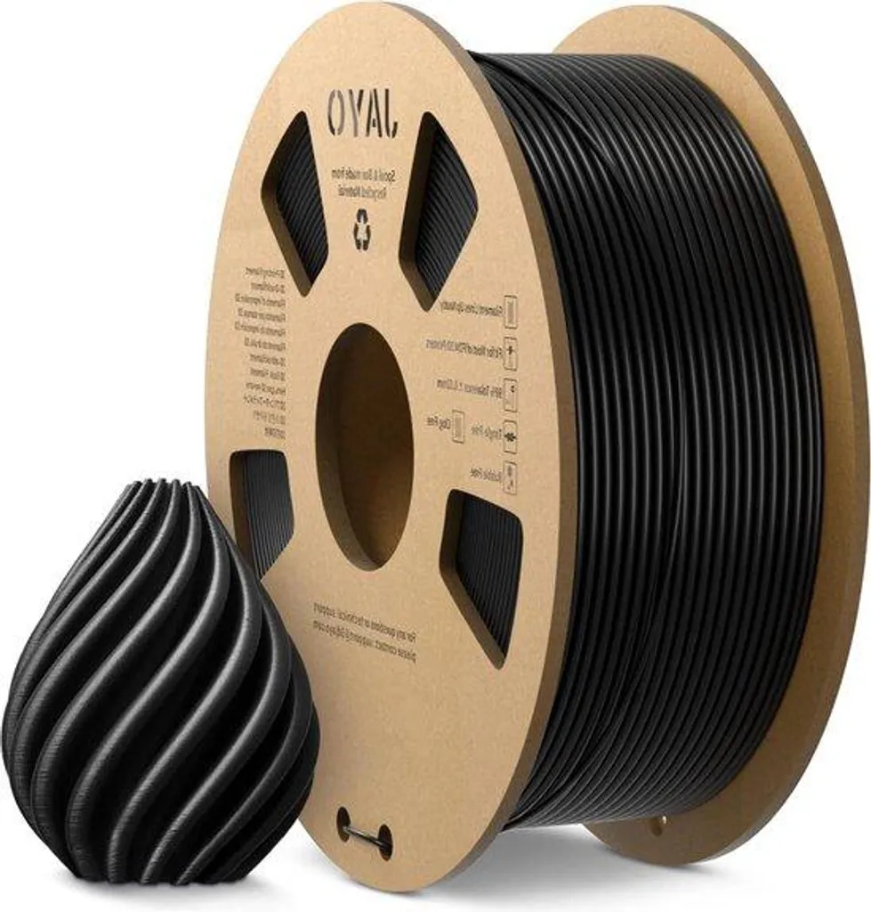 Filament PETG 1.75mm Noir anti-bouchage pour impression 3D sans échec