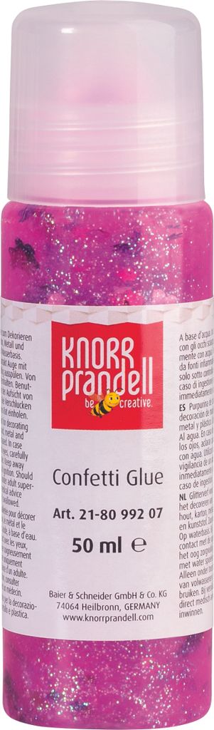 KNORR PRANDELL 218099207 Glitterfarbe Confetti Glue Blumen pink
