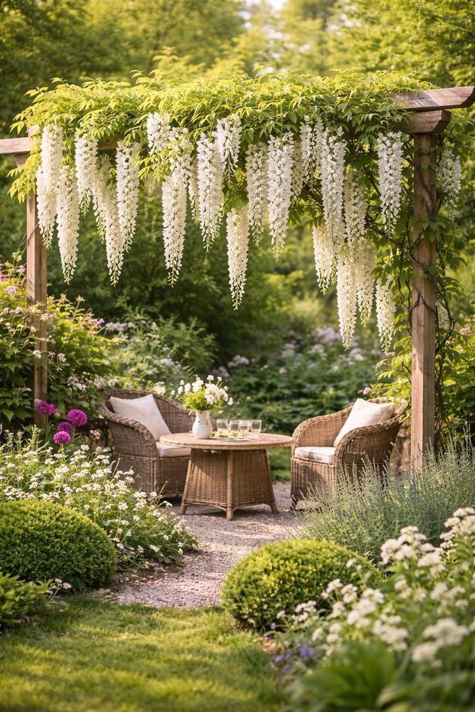 Weißer Blauregen Longissima Alba 180–200 cm – Wisteria floribunda, duftende Kletterpflanze, winterhart, rankend, Zierpflanze Garten
