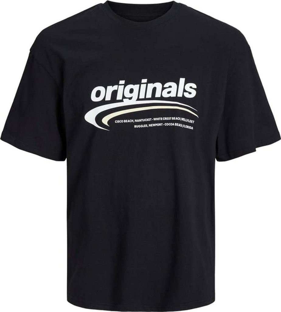JACK&JONES ORIGINALS JORBRINK BELIZE TEE SS CREW NECK Black L