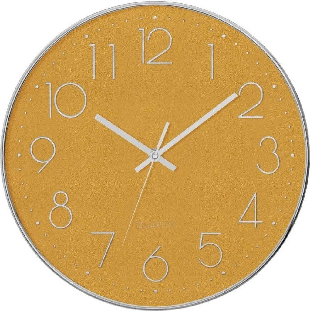 Horloge murale lisible Laure jaune 30 cm : ne soyez plus jamais en retard