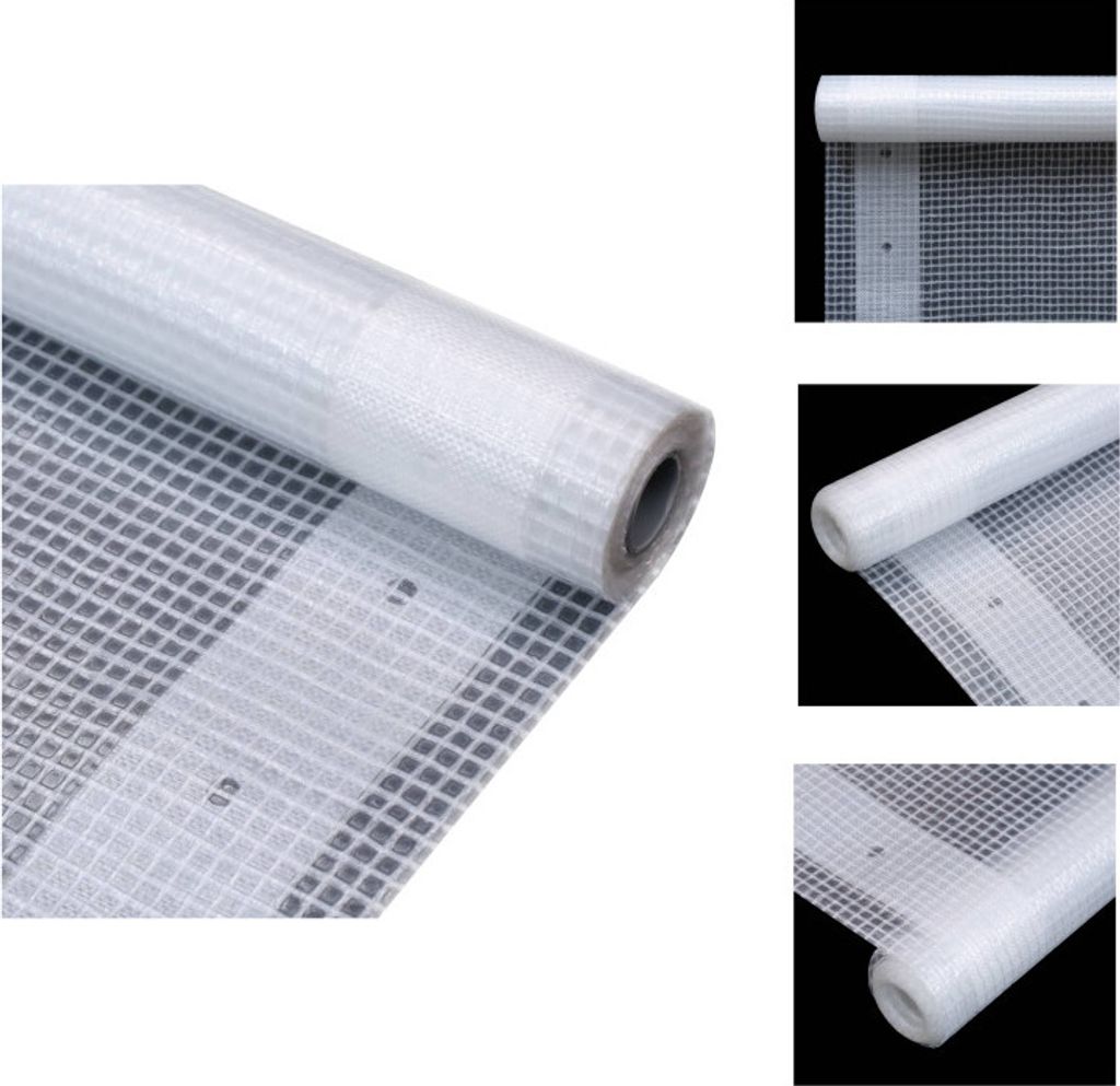 vidaXL Leno-Abdeckplane Weiß 3 x 15 m 260 g/m² - Planen