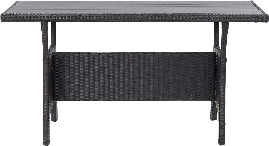 vidaXL Zahradní stůl černý 120x70x66 cm Poly ratan Obrázek produktu 