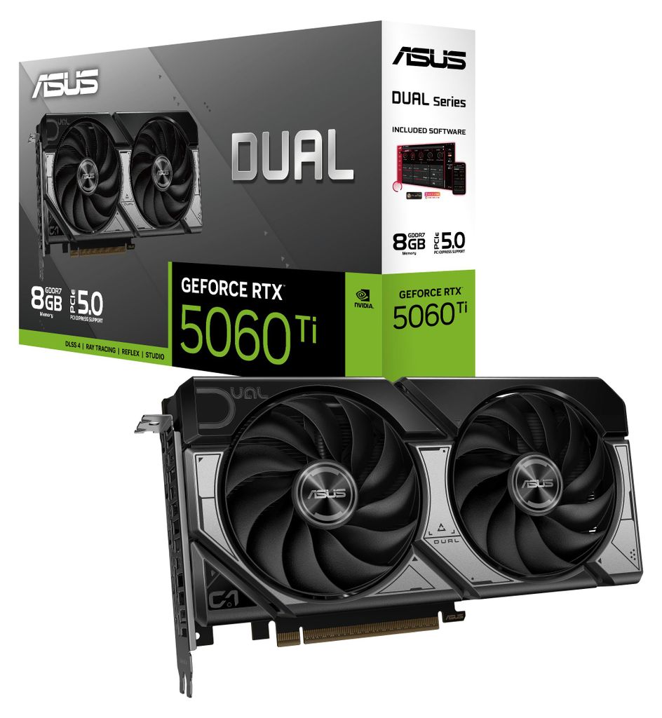 ASUS Dual GeForce RTX 5060 Ti 8GB GDDR7 Gaming Grafikkarte
