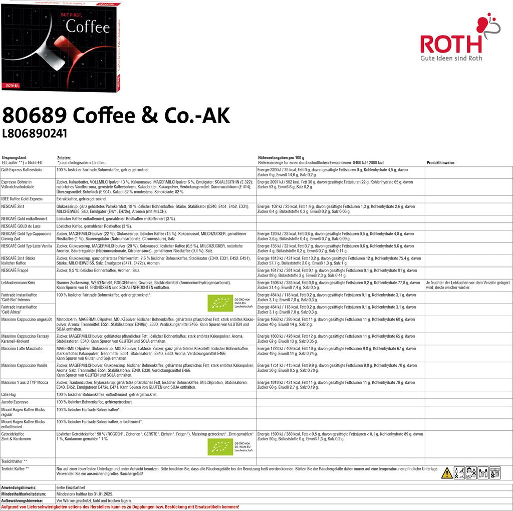 ROTH Kaffee Adventskalender "Coffee&Co." Produktbild 6