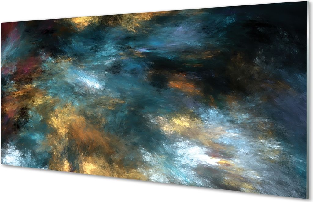 Spritzschutz 100x50 Wandkunst farbige Schlämme