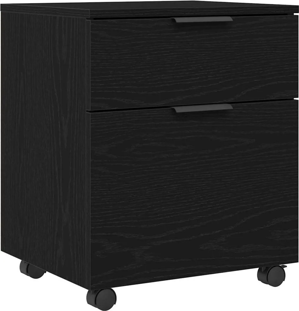 Mobiletto con Ruote Rovere Nero vidaXL 45x38x54 cm | Design Ufficio
