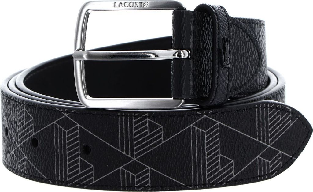 LACOSTE Gürtel The Blend 35 Monogram Print W105 Monogram Noir Gris schwarz