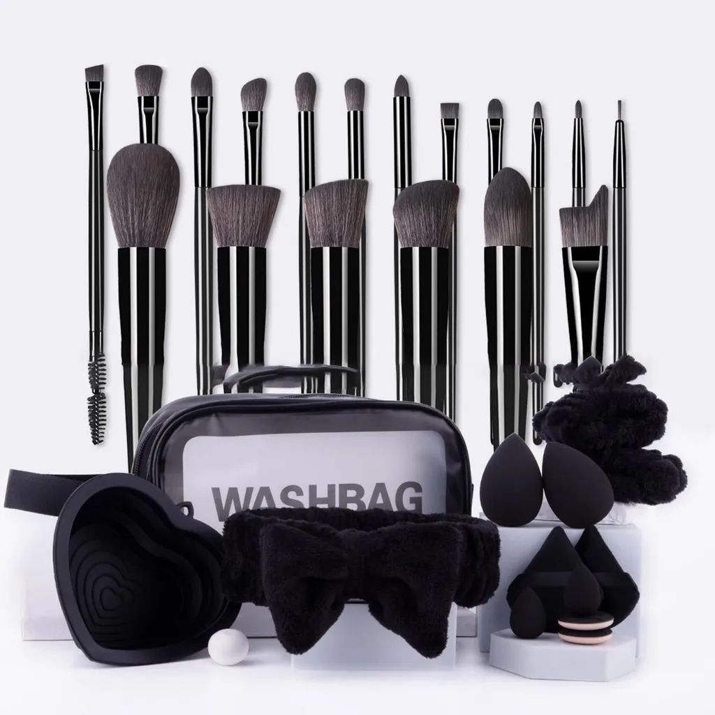 Kit pinceaux de maquillage complet 31 pièces avec housse de rangement