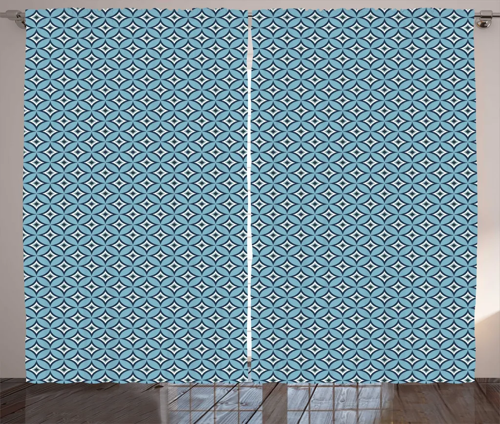 Rideau pour Grande Fenêtre de Salon, Design Abstrait 280 cm x 225 cm