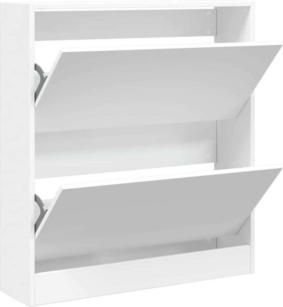 Schuhschrank Weiß 80x21x87,5 cm Holzwerkstoff