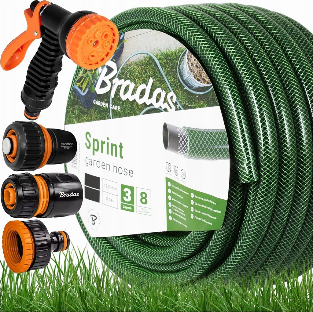 Bradas Set Gartenschlauch Sprint 1/2" 20m | Pistole, Produktbild 