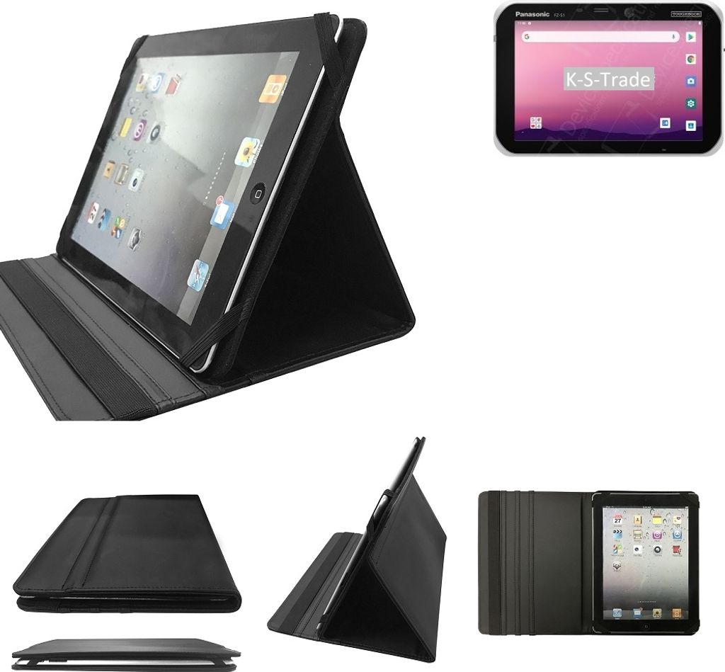 High quality kompatibel mit Panasonic Toughbook S1 Schutz Hülle Business Case Tablet Schutzhülle Flip Cover Ultra Slim Bookstyle Tasche schwarz.