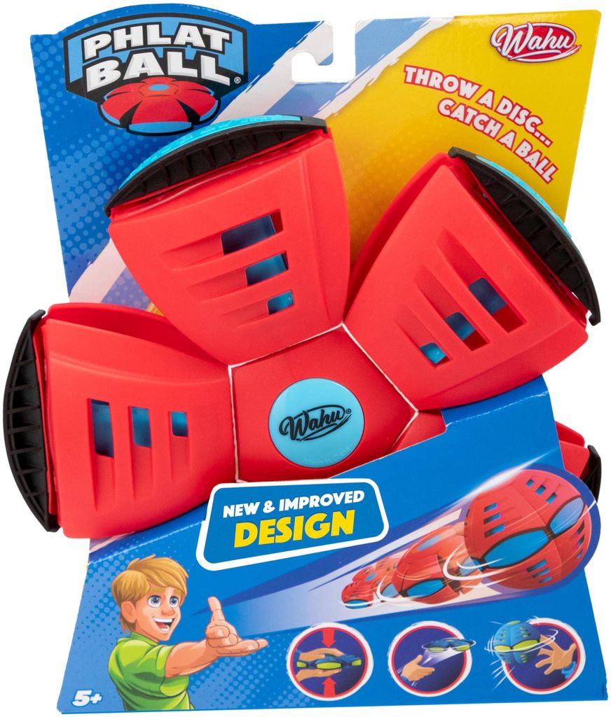 Wahu PHLAT BALL Classic – rot, Frisbee & Ball in Einem, für Kinder ab 5 Jahren, 22,9 cm Frisbee